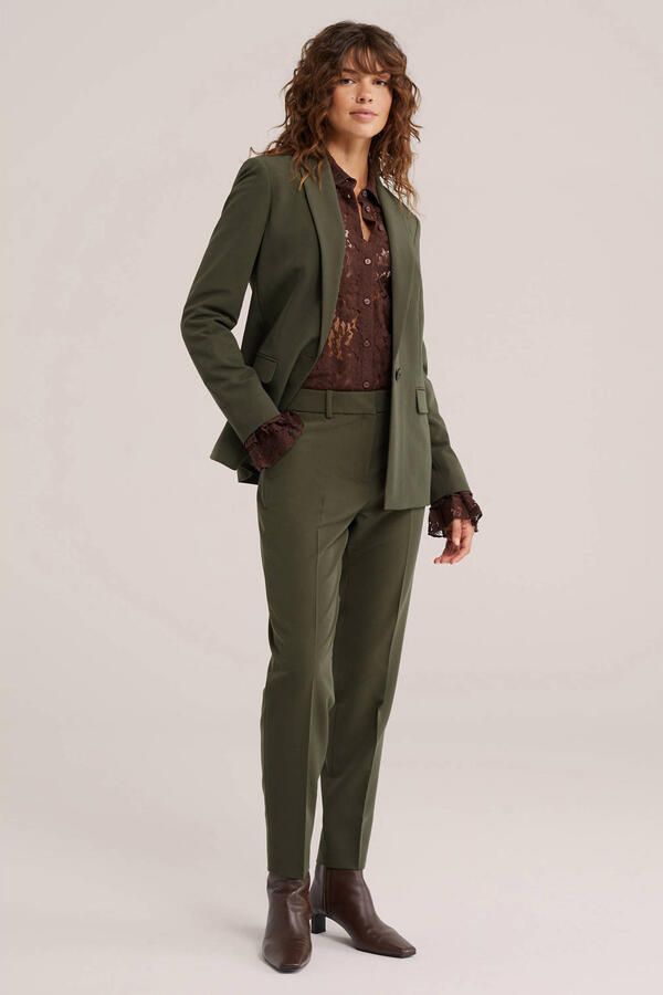 WE Fashion tapered pantalon donkergroen - Foto 3