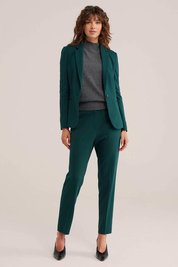 WE Fashion tapered pantalon donkergroen - Foto 3