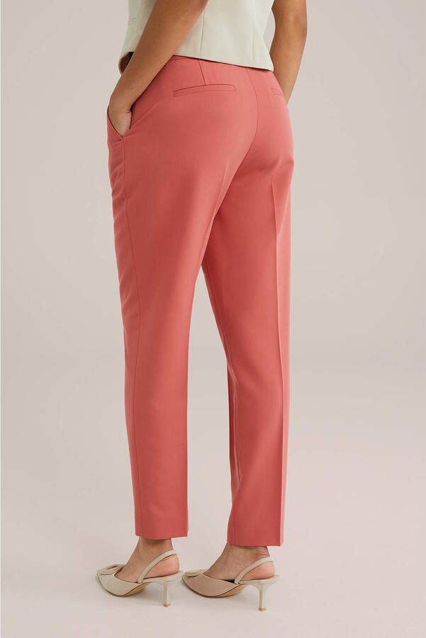 WE Fashion tapered pantalon koraalrood - Foto 3