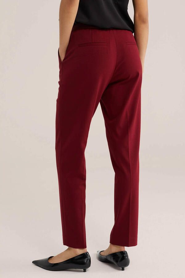 WE Fashion tapered regular waist pantalon donkerrood - Foto 2