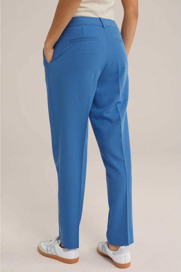 WE Fashion tapered regular waist pantalon lichtblauw