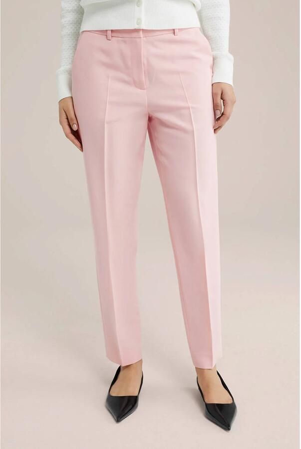 WE Fashion tapered regular waist pantalon lichtroze