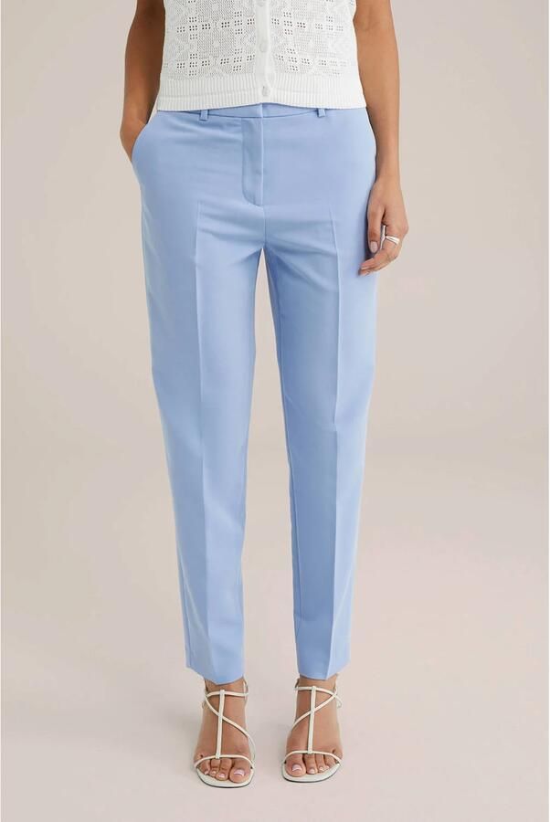 WE Fashion tapered regular waist pantalon lila - Foto 1