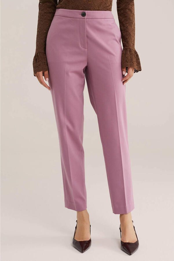 WE Fashion tapered regular waist pantalon lila