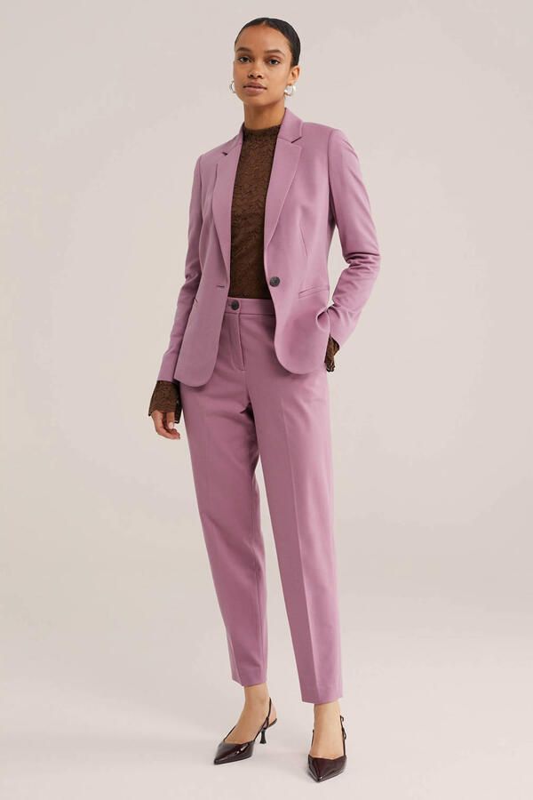 WE Fashion tapered regular waist pantalon lila - Foto 2