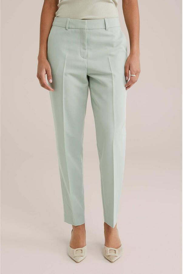 WE Fashion tapered regular waist pantalon mintgroen