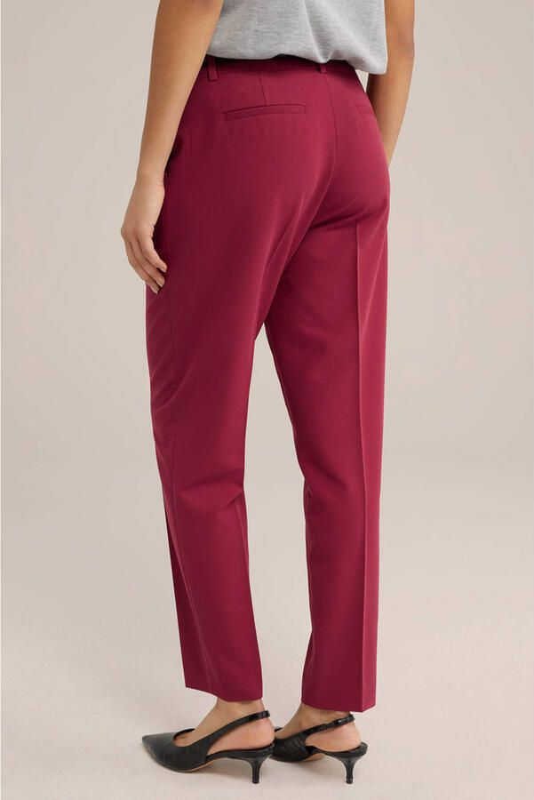 WE Fashion tapered regular waist pantalon rood