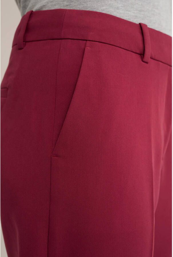 WE Fashion tapered regular waist pantalon rood - Foto 2