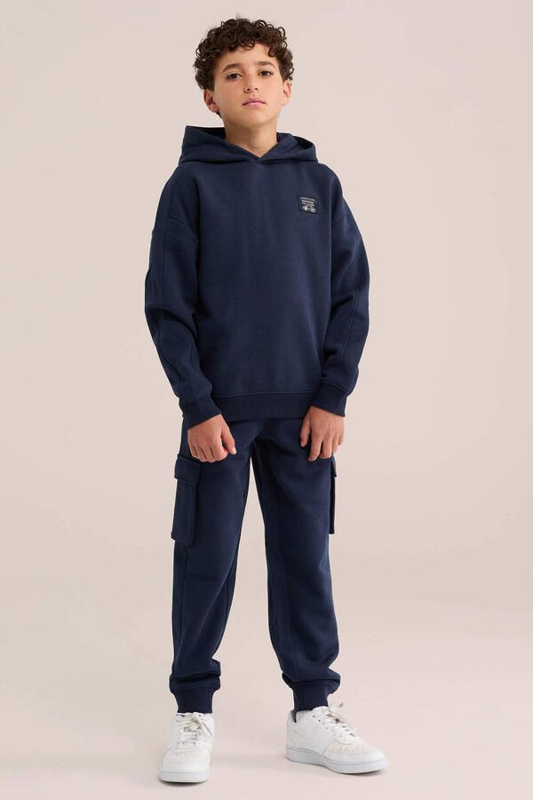WE Fashion tapered sweatpants donkerblauw - Foto 2