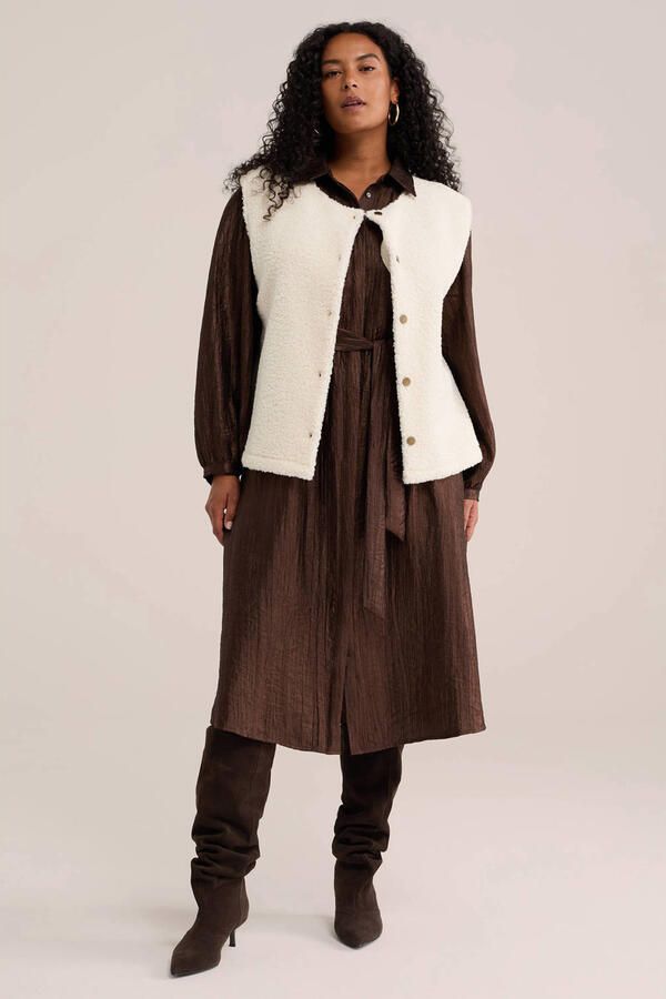 WE Fashion teddy gilet wit - Foto 2