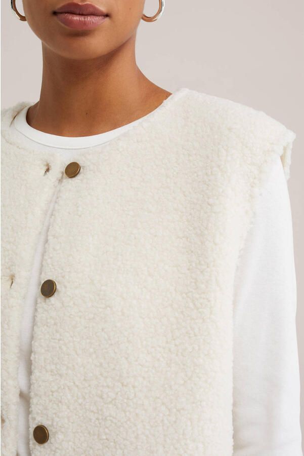 WE Fashion teddy gilet wit - Foto 2