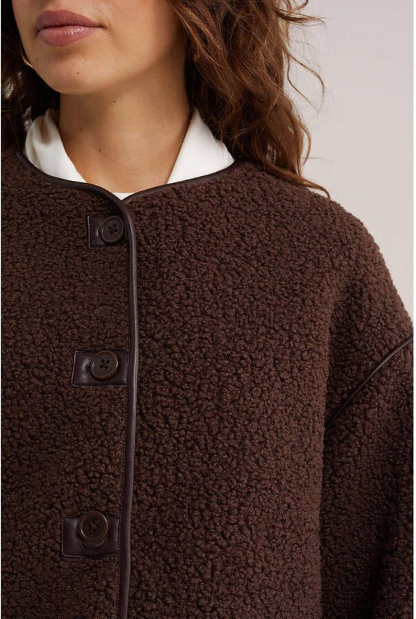 WE Fashion teddy jas bruin - Foto 2