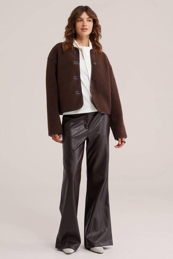 WE Fashion teddy jas bruin - Foto 3