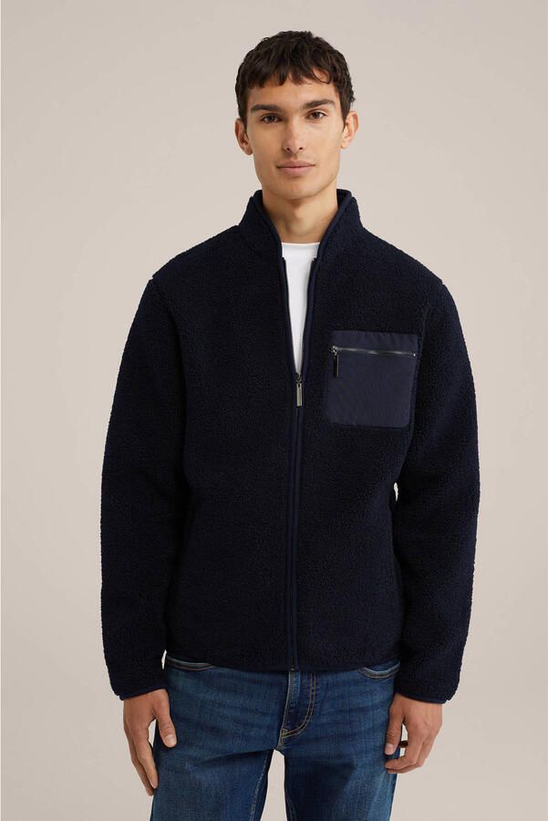 WE Fashion teddy jas donkerblauw - Foto 1