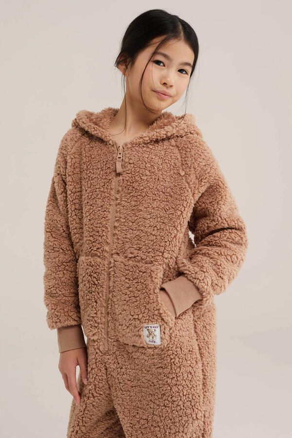 WE Fashion teddy onesie bruin