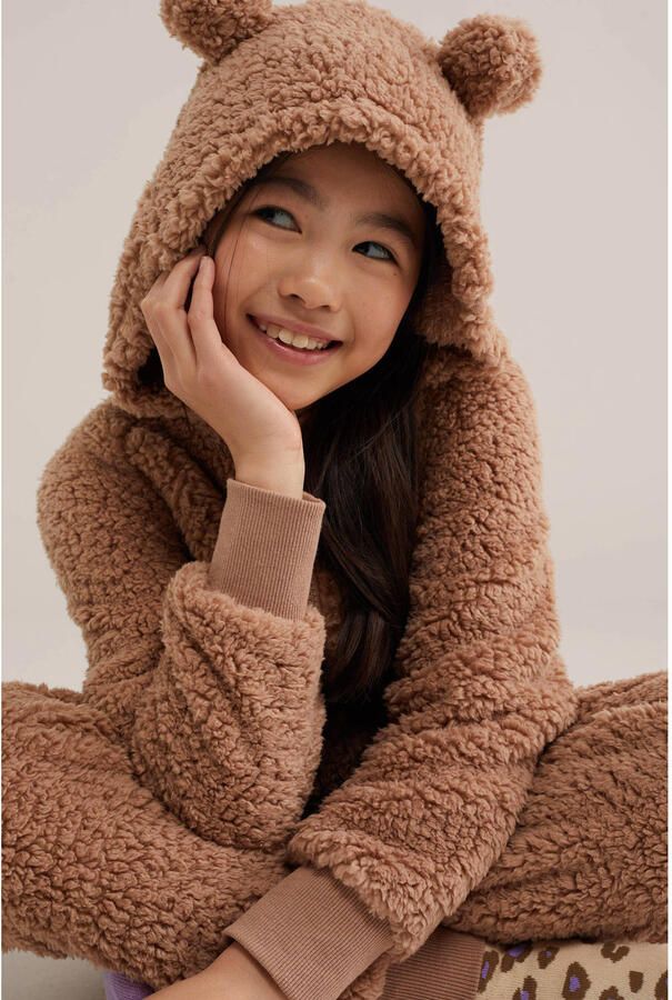 WE Fashion teddy onesie bruin - Foto 2