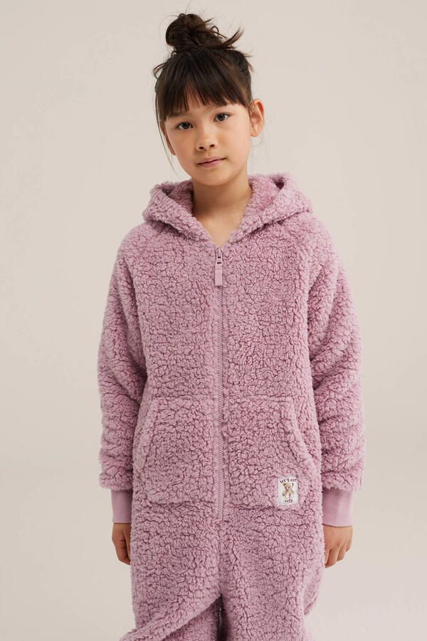 WE Fashion teddy onesie oudroze