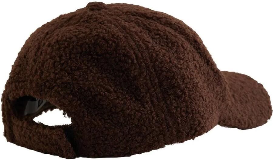 WE Fashion teddy pet met tekst donkerbruin - Foto 3