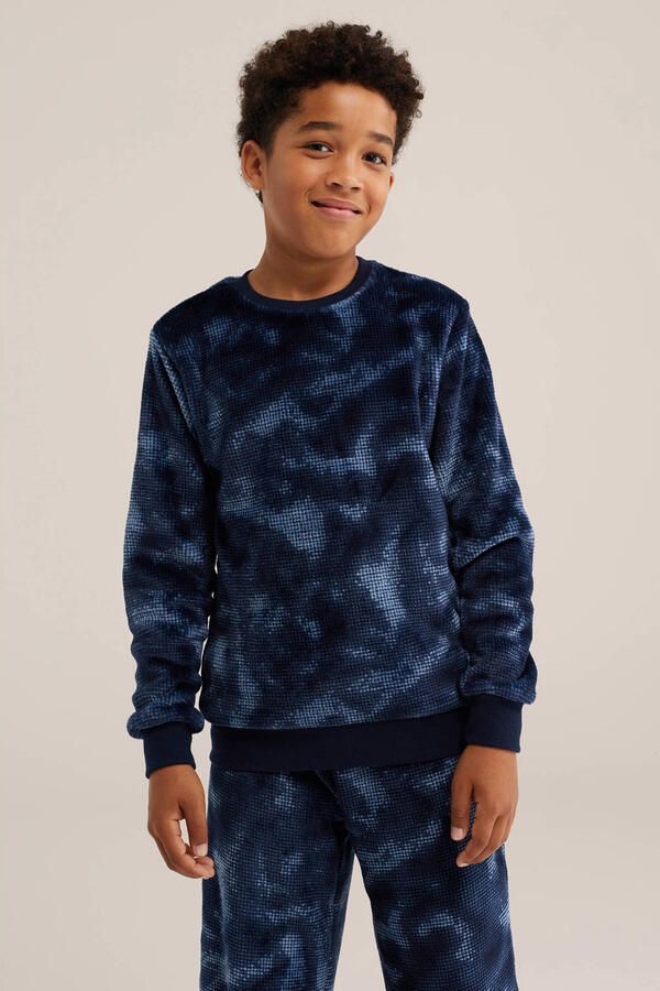 WE Fashion tie-dye pyjama blauw