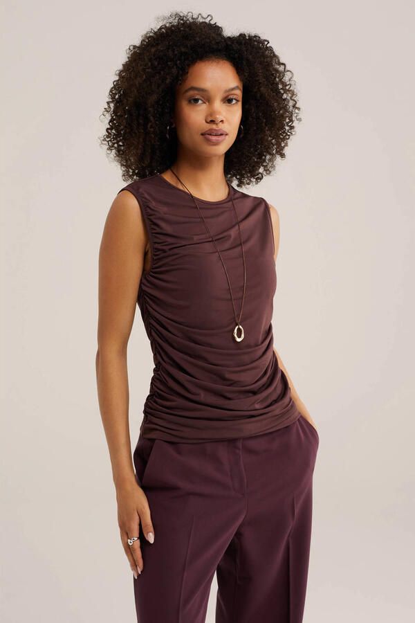 WE Fashion top aubergine