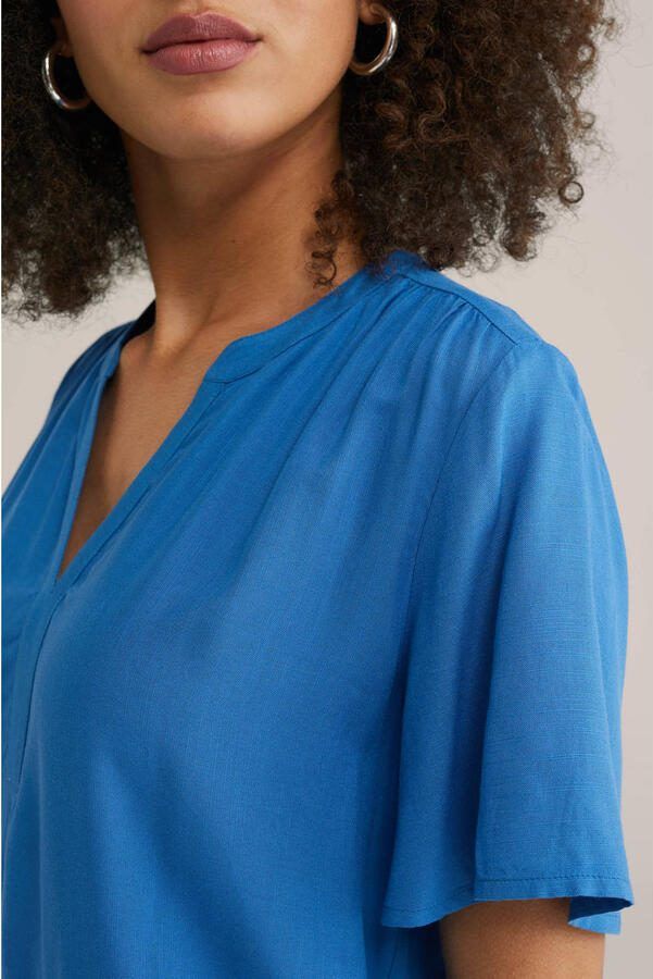 WE Fashion top blauw broderie - Foto 2