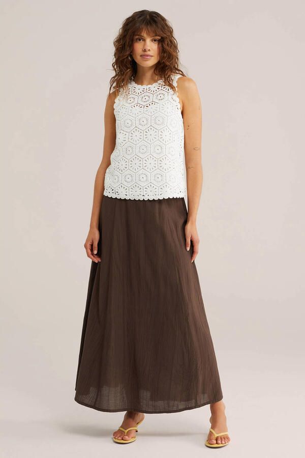 WE Fashion top crochet ecru - Foto 3