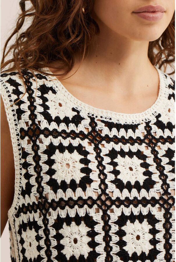 WE Fashion top crochet zwart - Foto 2