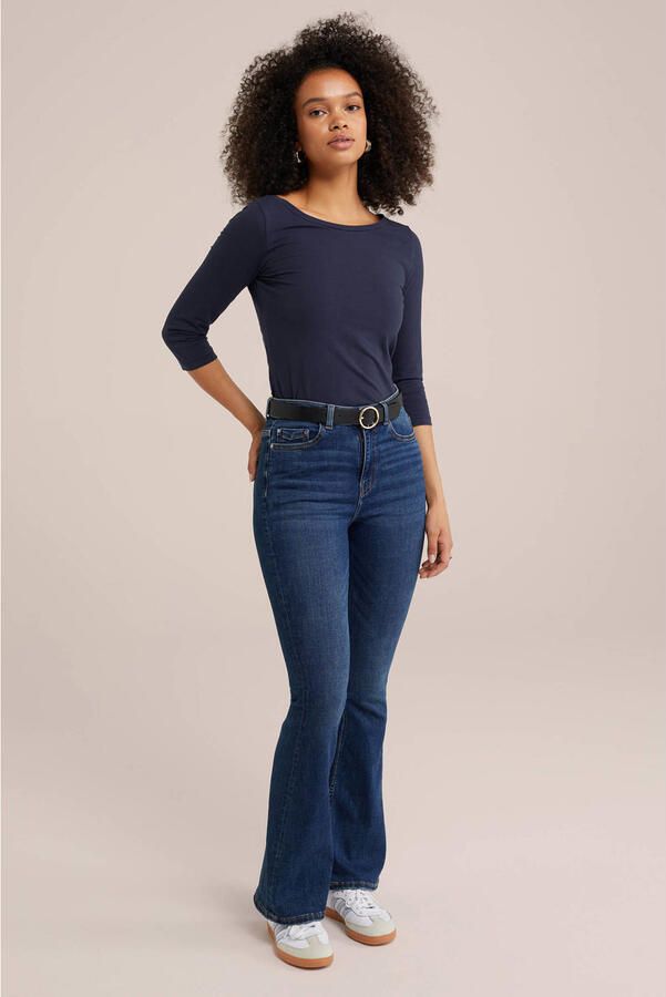 WE Fashion top donkerblauw
