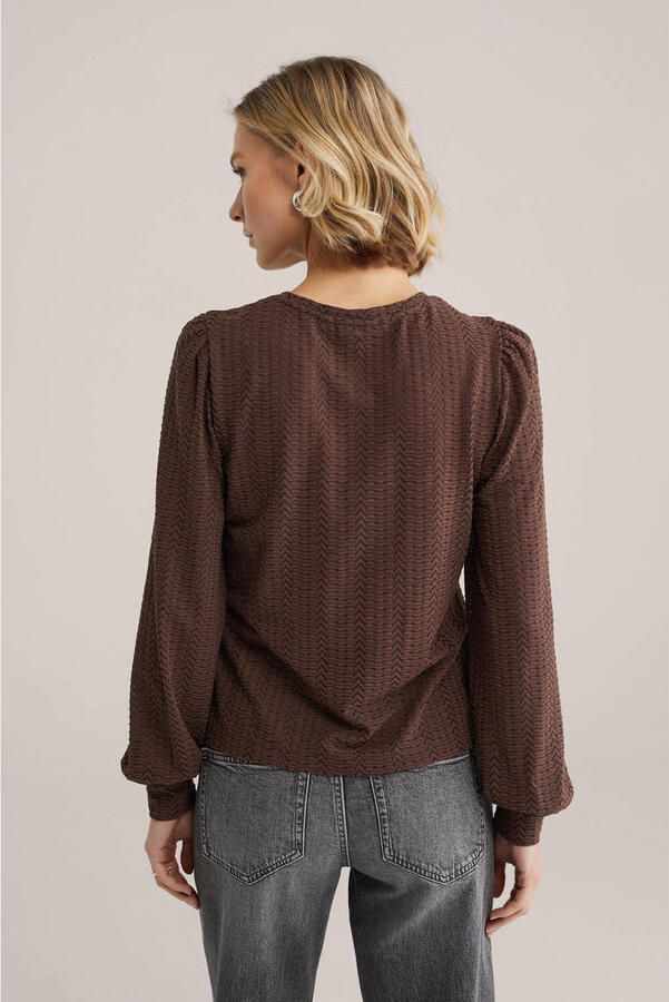 WE Fashion top donkerbruin - Foto 2