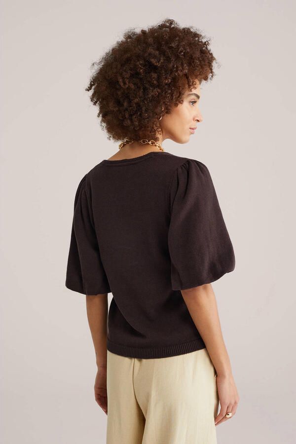 WE Fashion top donkerbruin - Foto 3