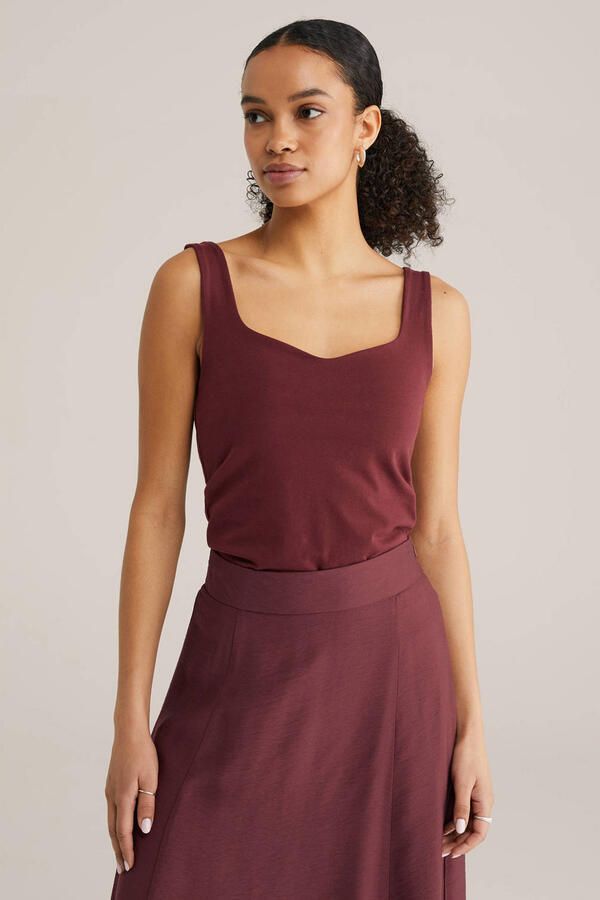 WE Fashion top donkerrood