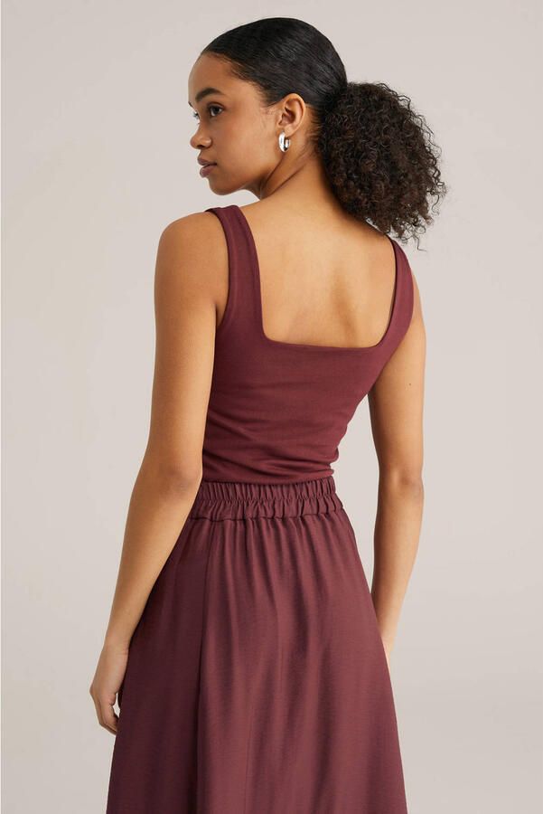 WE Fashion top donkerrood - Foto 2