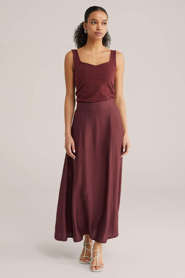 WE Fashion top donkerrood - Foto 3