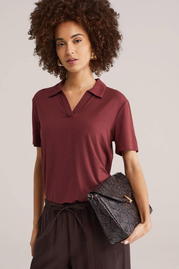 WE Fashion top donkerrood - Foto 3