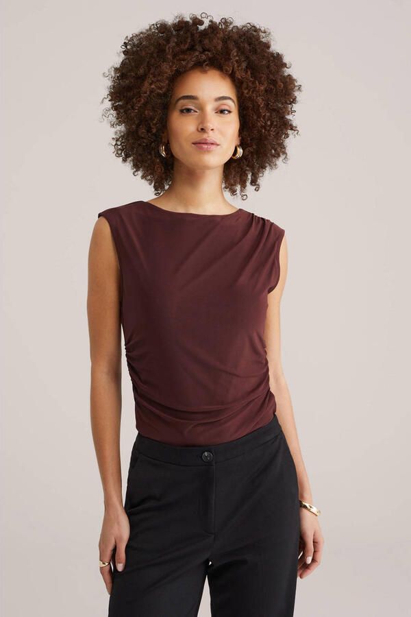 WE Fashion top donkerrood