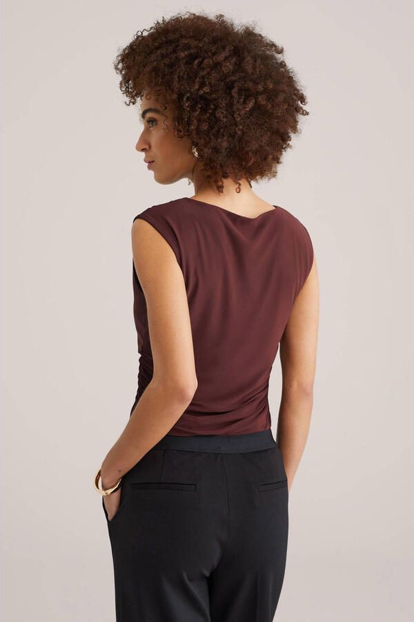 WE Fashion top donkerrood - Foto 2