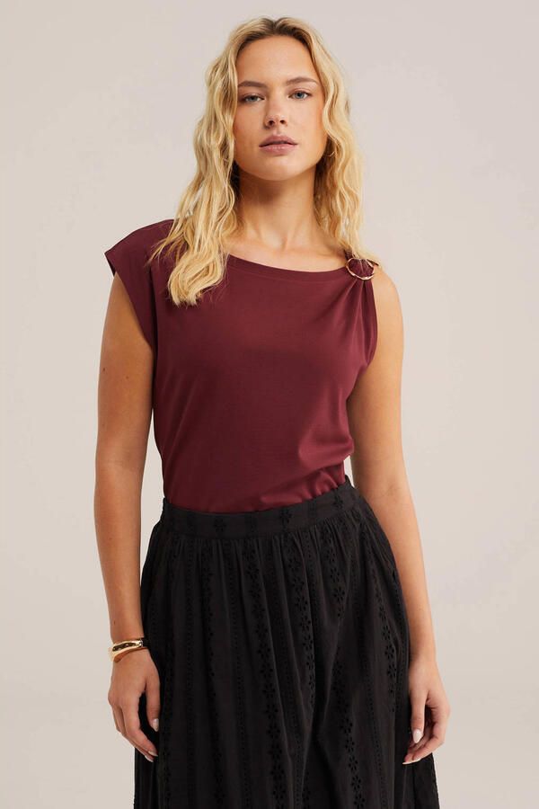 WE Fashion top donkerrood