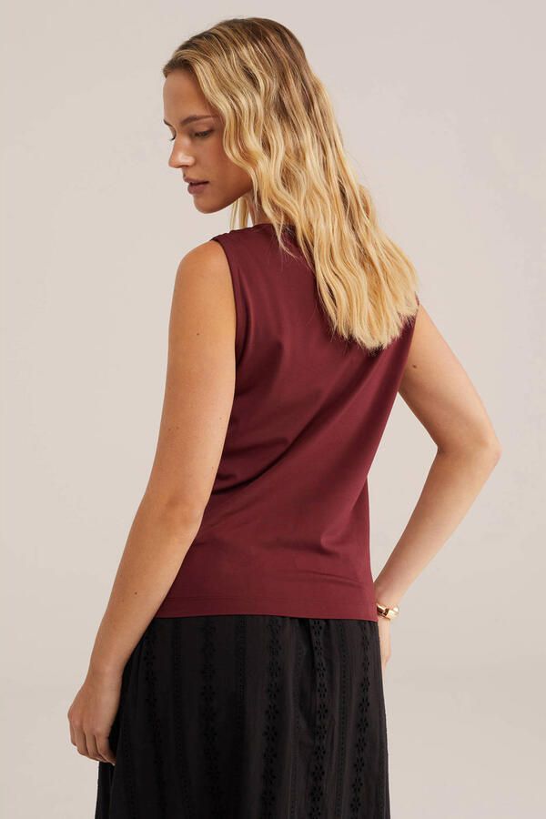 WE Fashion top donkerrood - Foto 3