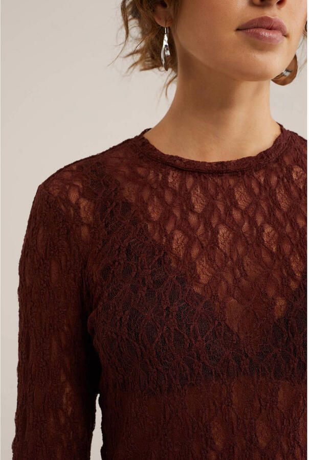 WE Fashion top donkerrood - Foto 2