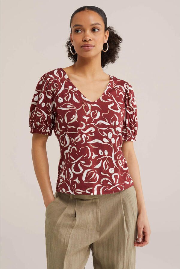 WE Fashion top donkerrood