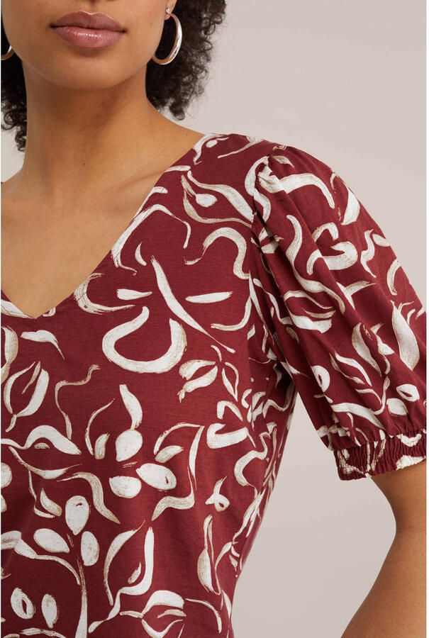 WE Fashion top donkerrood - Foto 2