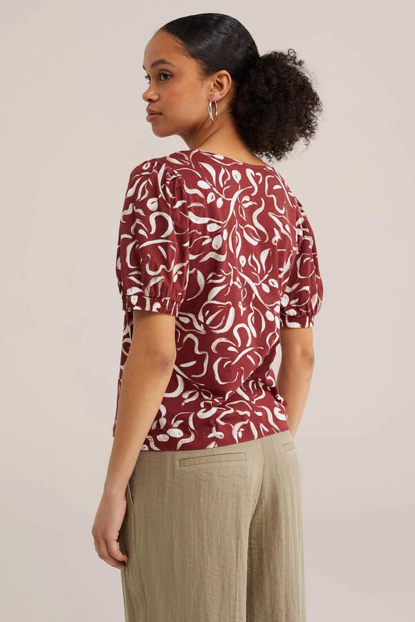 WE Fashion top donkerrood - Foto 3