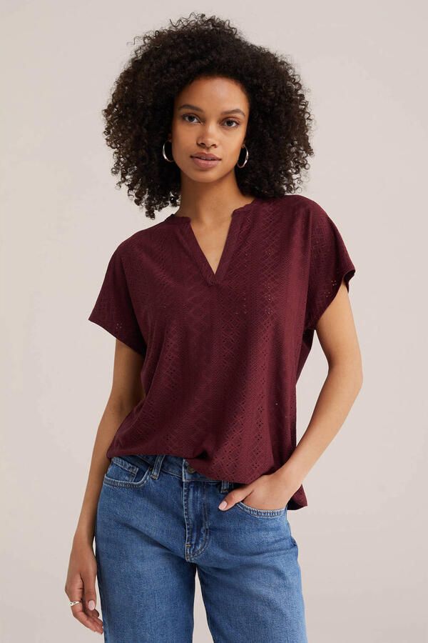WE Fashion top donkerrood