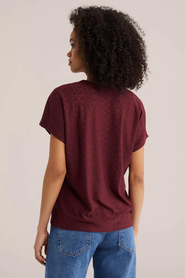 WE Fashion top donkerrood - Foto 2