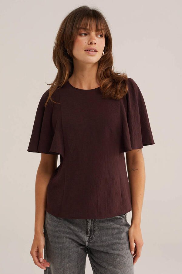WE Fashion top donkerrood