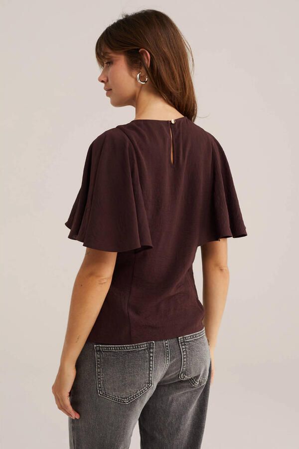 WE Fashion top donkerrood - Foto 2