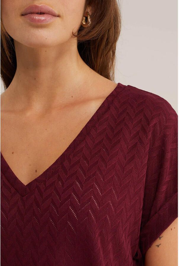 WE Fashion top donkerrood - Foto 2