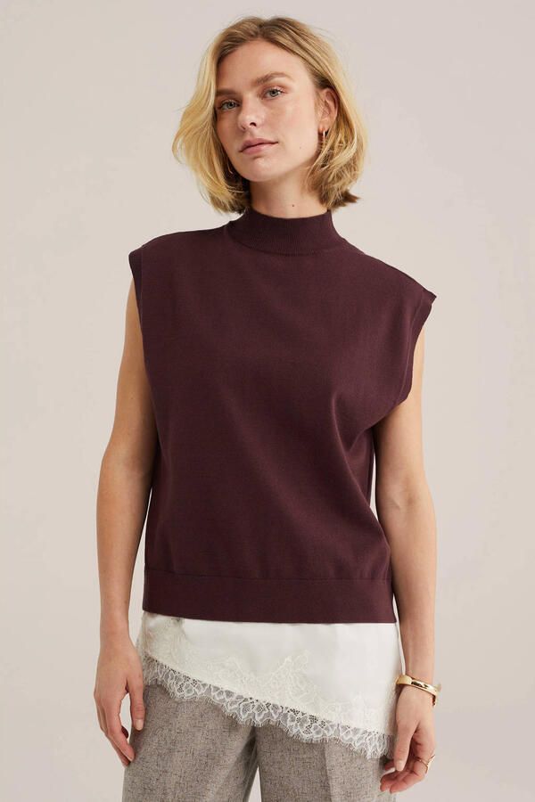 WE Fashion top donkerrood