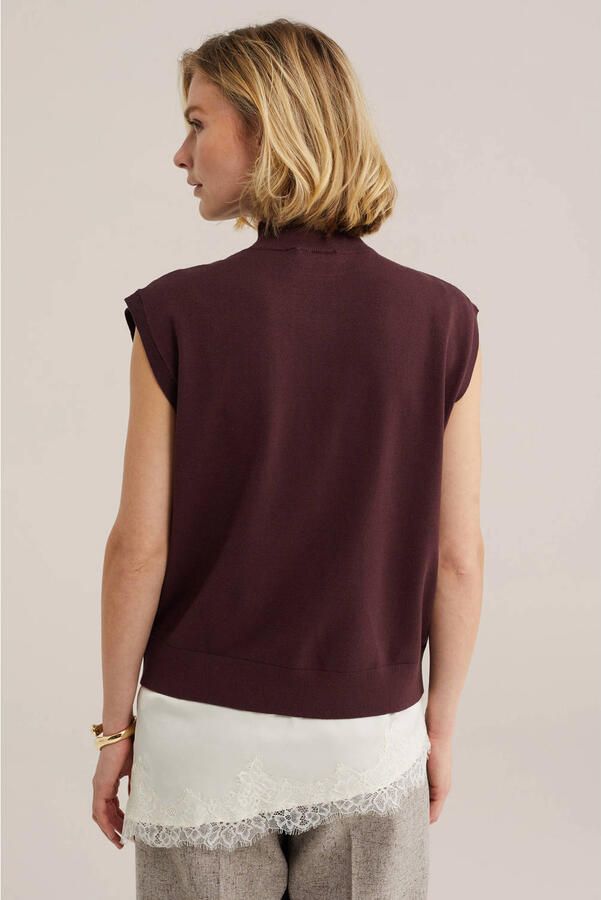 WE Fashion top donkerrood - Foto 2