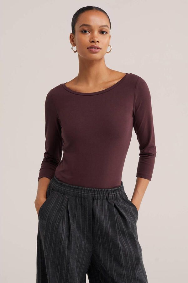 WE Fashion top donkerrood